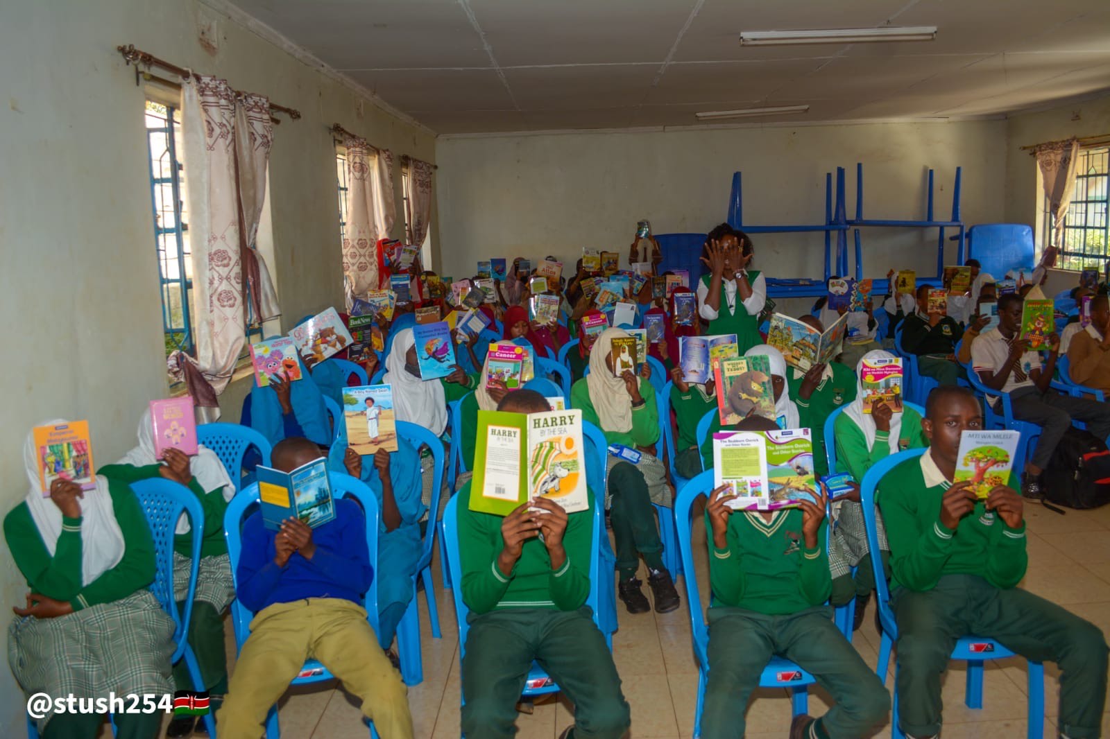 Children with books